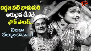 Bhanumati Superb Teenage Folk Song  Chilka Palkula Dana Song  Krishna Prema  Old Telugu Songs [upl. by Eiknarf]