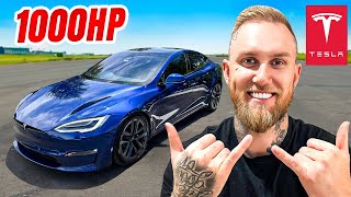 Drag Racing a Tesla Model S Plaid 1000HP Review Ludicrous mode [upl. by Vokaay]