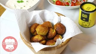 FALAFEL REZEPT selber machen  einfach amp schnell mit JoghurtMinzeDip  CUISINI [upl. by Aenet]