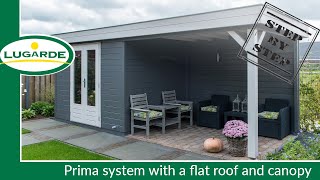 Build a summerhouse Prima system with flat roof and canopy  Lugarde [upl. by Lorenzo]