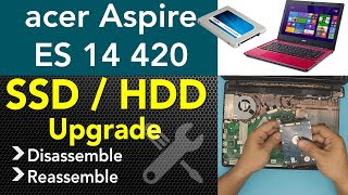 Acer Aspire Es 14 SSD HDD Upgrade STEP By STEP [upl. by Ailedo439]