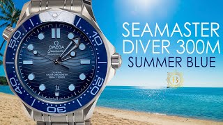 Omega Seamaster Diver 300M Summer Blue Steel 21030422003003 [upl. by Nagol]