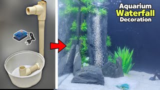 Underwater Waterfall Fish Tank Setup  Aquarium Decoration Ideas [upl. by Ettenrahs498]