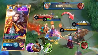 BEST LANCELOT ONE SHOT BUILD FOR RANK UP FASTER IN 2024 100 BROKEN😱🔥 [upl. by Anilorac]