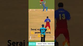 Seraj vs sation💪🏏 power of seraj power 🔥 cricket 🏏of power [upl. by Bluhm229]