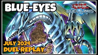 Blue Eyes Duel Links  July 2024 Duel Replay amp Decklist YUGIOH [upl. by Lorinda]