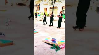 Street rollerblade dance performance performer dancevideo rollerblades artist [upl. by Arodal]