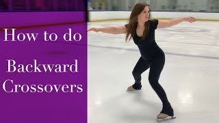 How to do Backward Crossovers on Figure Skates  Figure Skating Tutorial [upl. by Aiello]