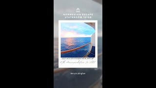 Norwegian Escape Balcony Stateroom Tour in 30 Seconds [upl. by Noonan287]