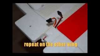 Hobbyking Bixler 2 modifications wing and flap servo lead mods how to [upl. by Enair]