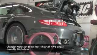 Tiptronic 9971 Turbo equipped with AWETuning exhaust IPD Plenum amp Champion Motorsport 68mm turbos [upl. by Srevart]