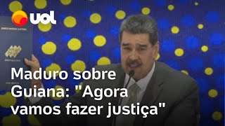 Maduro diz que Venezuela vai recuperar território que reivindica da Guiana [upl. by Quitt348]