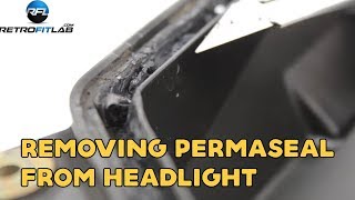 Removing permaseal from headlight housing lens channel [upl. by Noli]