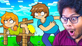 Reacting to Minecrafts Funniest Anime Funny Animation [upl. by Laehcym]