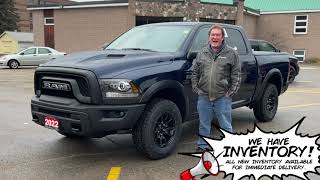 2022 PATRIOT BLUE RAM 1500 CLASSIC WARLOCK CREW CAB 4X4 [upl. by Nnaacissej]