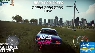 Need For Speed HEAT ON GT 730 DDR5  1080p 900p 720p LOW  i5 3470  8GB RAM [upl. by Ledua951]