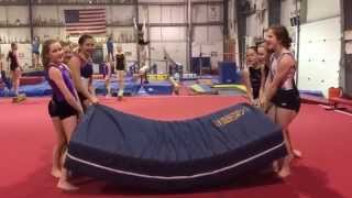 Mancino Fluffy mat uses from Legends Gymnastics [upl. by Kudva]