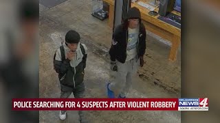 Police searching for 4 suspects after violent robbery [upl. by Christmas]