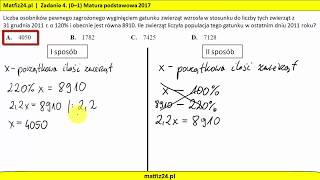 Procenty na maturze 2017  MATFIZ24PL [upl. by Eenttirb]