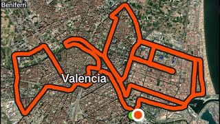 Recorrido Maratón Valencia Strava [upl. by Drud]