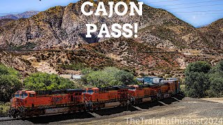 4K Big Railroadind Up Cajon Pass [upl. by Martineau]