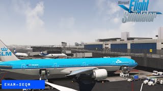 EHAM Amsterdam Airport Schiphol  SEQM Quito Mariscal Sucre  PMDG B777 [upl. by Leiram]