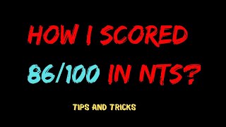 How I Scored 86100 In NTS   Comsats Test 2023  NTS Test [upl. by Twelve]