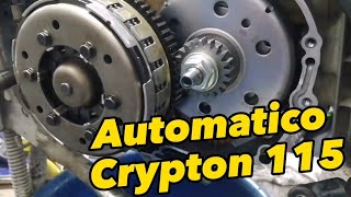 ⚙️Crypton 115 Problema Jalonea al arrancar Solución Cambio de Automatico 🔧 automatico crypton [upl. by Aicekal]