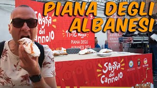 PIANA DEGLI ALBANESI Ci abbuffiamo di cannoli  Viaggio in Sicilia [upl. by Hafital]