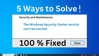 windows security center service cannot be started  windows security center service cant be started [upl. by Ben]