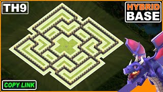 New BEST TH9 Base with COPY LINK  Town Hall 9 TH9 TrophyWarFarming Base Design  Clash of Clans [upl. by Ainomar]