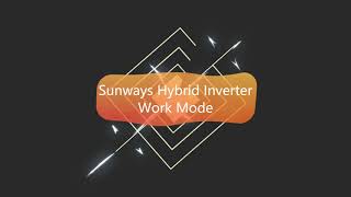 Sunways STH Hybrid Inverter Work Mode [upl. by Guise]