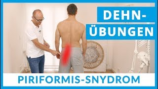 PiriformisSyndrom  3 DehnÜbungen für zu Hause einfach [upl. by Enahsal629]