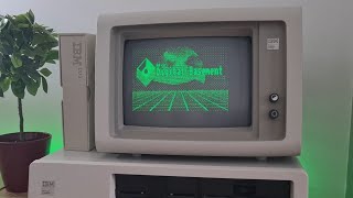 Adrians Digital Basement introXDC Player played on IBM 5150 [upl. by Moureaux]