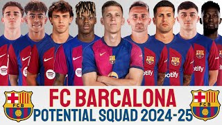 BARCELONA POTENTIAL SQUAD 202425 SEASON  BARCELONA 2024  DANI OLMO  LALIGA [upl. by Annohsed]