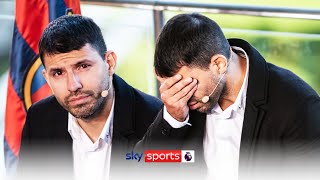 Sergio Aguero bids tearful farewell to football career after heart scare ❤️ [upl. by Dnaloy]