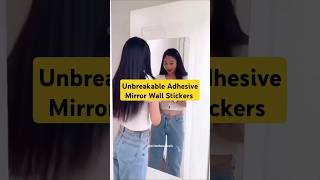 Unbreakable Adhesive Mirror Wall Stickers shorts ytshorts trending [upl. by Eivol]