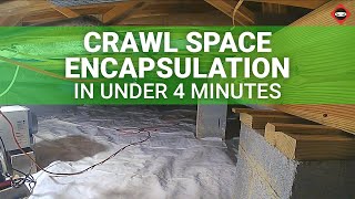 4 Day Crawl Space Encapsulation in Under 4 Minutes  Merry Christmas From Crawl Space Ninja [upl. by Ainod179]