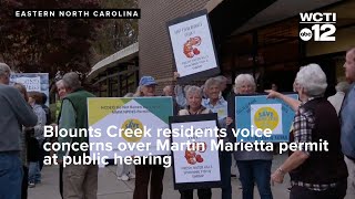 Blounts Creek residents voice concerns over Martin Marietta permit at public hearing [upl. by Hilliary]