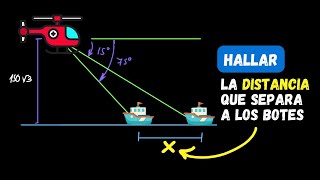 📐🟢Ángulos Verticales  Problema 5  Ángulo de Depresión y Elevación [upl. by Atterg]