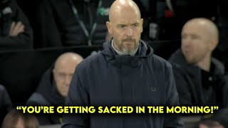 Manchester United Fans to Erik Ten Hag quotYoure Getting Sacked in The Morningquot [upl. by Ymmaj]