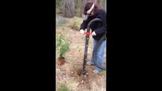 post hole digger using shop vacuum [upl. by Skipton941]