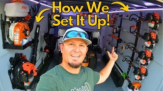 Filling Our Landscaping Trailer With Brand New Equipment Full Trailer Tour [upl. by Maressa]