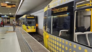 AshtonunderLyne to Manchester piccadilly train station with the tram [upl. by Aihseken835]