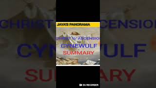 CHRIST IIASCENSION by CYNEWULF  SUMMARYOLD ENGLISHANGLOSAXON LITERATURE [upl. by Ankney]