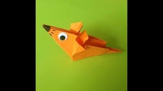 Origami met Juf Jannie  muis vouwen van vouwpapier [upl. by Kera]