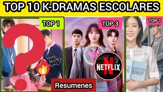 🔴TOP 10 MEJORES KDRAMAS ESCOLARES de NETFLIX 2024 SEGUN IA😨EL TOP 1 ES B🤫 [upl. by Ole]