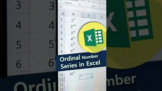 😎💥Ordinal Number Series in Excel🔥Excel Smart Trick shorts ytshorts excel excelformula [upl. by Ahel]