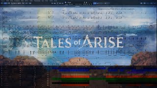 Tales of ARISE  Opening  HIBANA Guitar Pro 7 Instrumental [upl. by Ametaf]