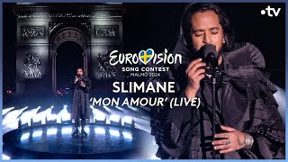 Slimane  Mon Amour  🇫🇷 France  1er live  Eurovision 2024  Eurovision France [upl. by Ravo]